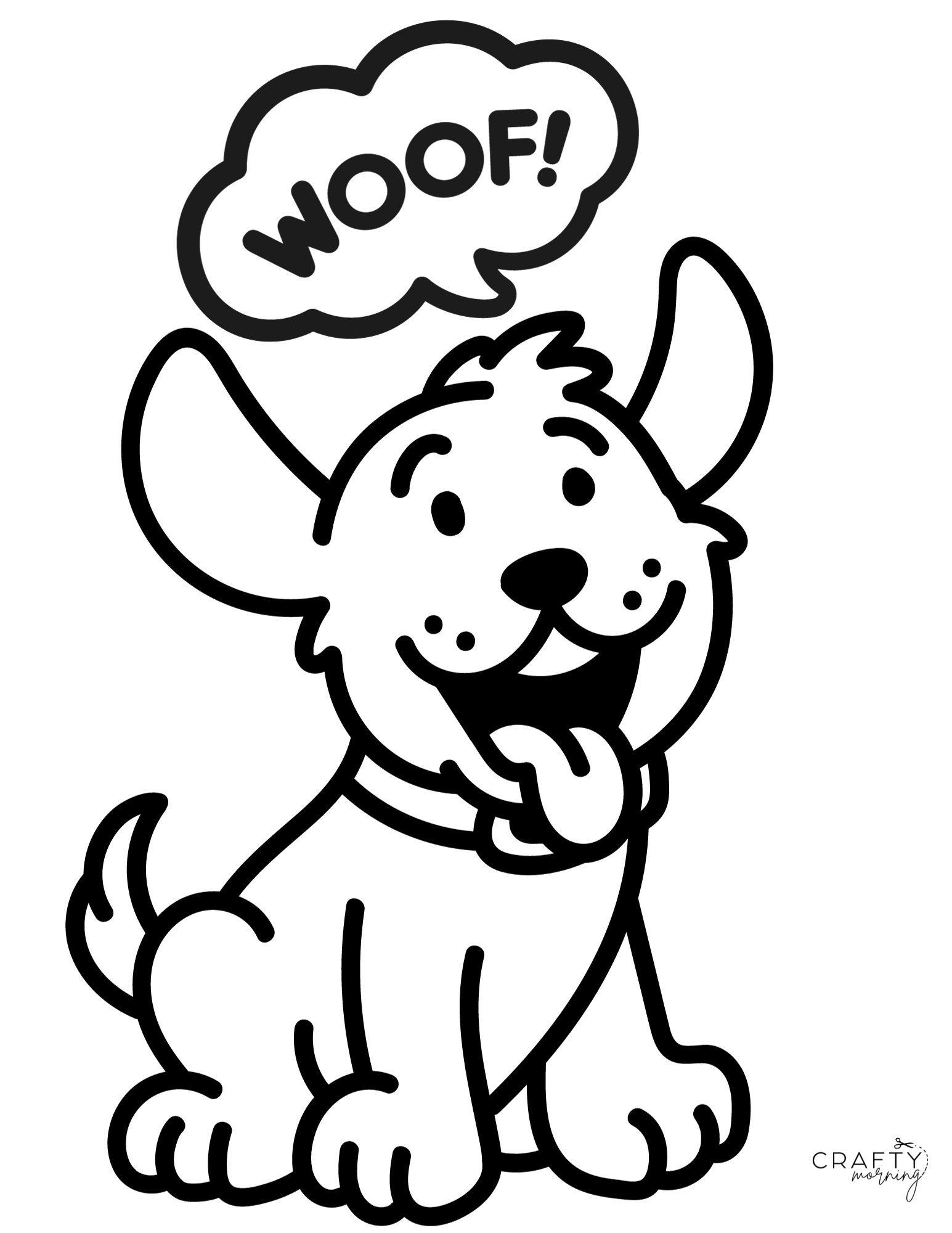 Cute dog coloring pages to print