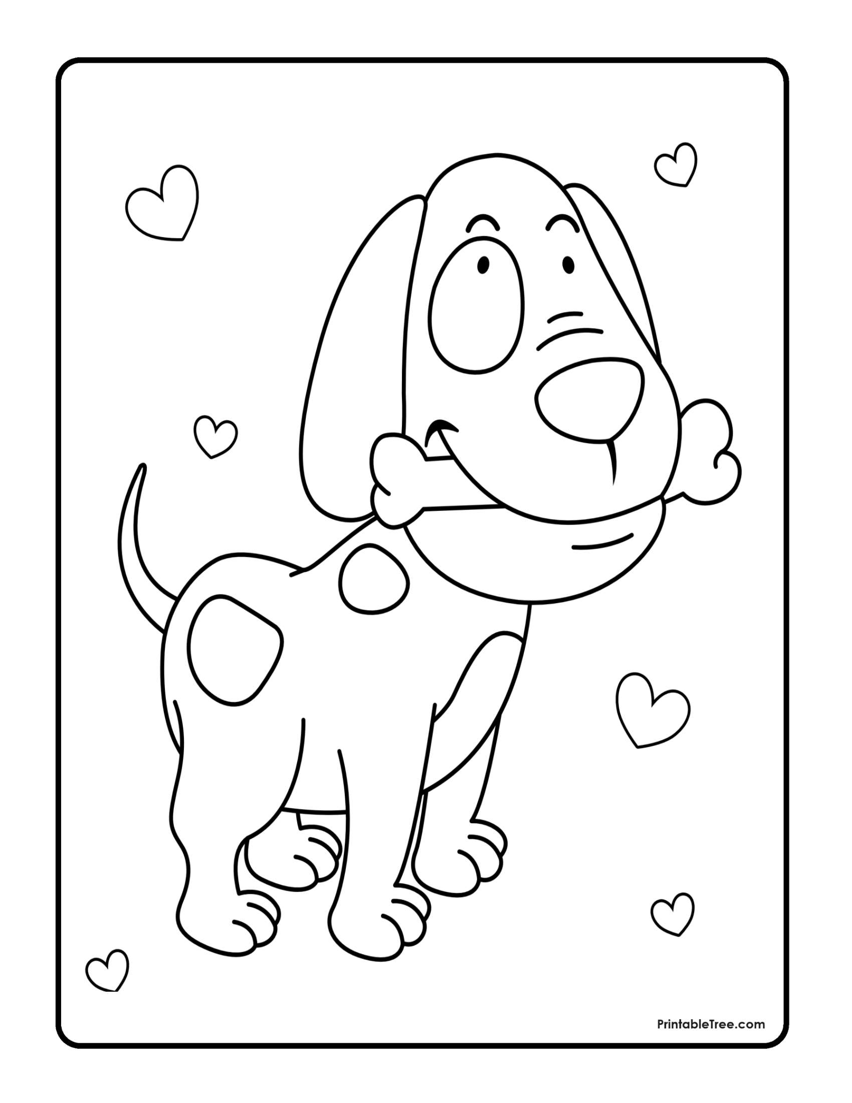 Free printable puppy coloring pages pdf for kids and adults
