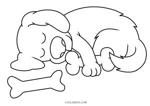 Free printable dog bone coloring pages for kids