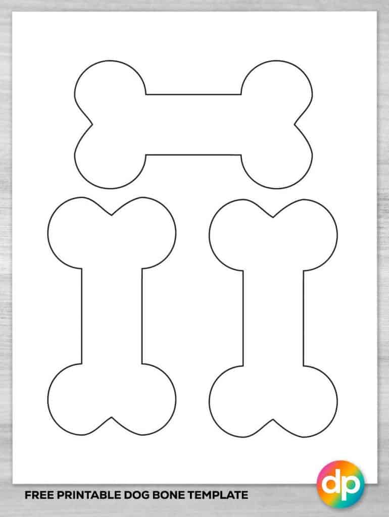 Free printable dog bone template