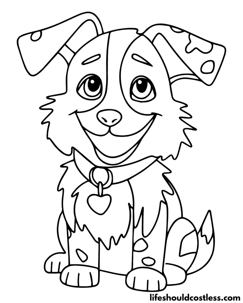 Dog coloring pages free printable pdf templates