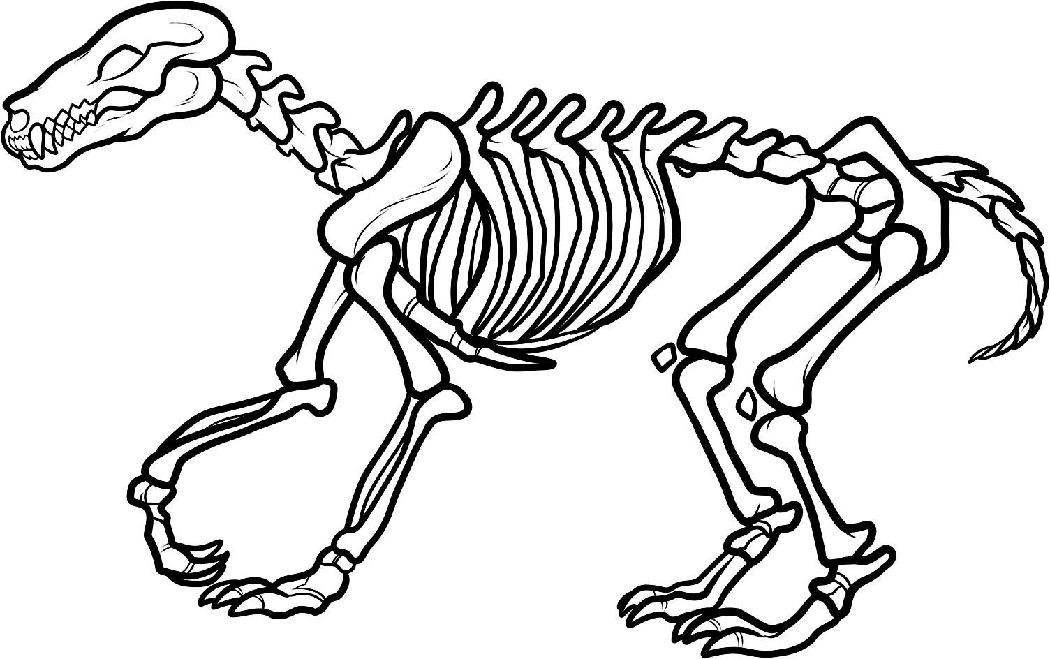 Free printable skeleton coloring pages for kids