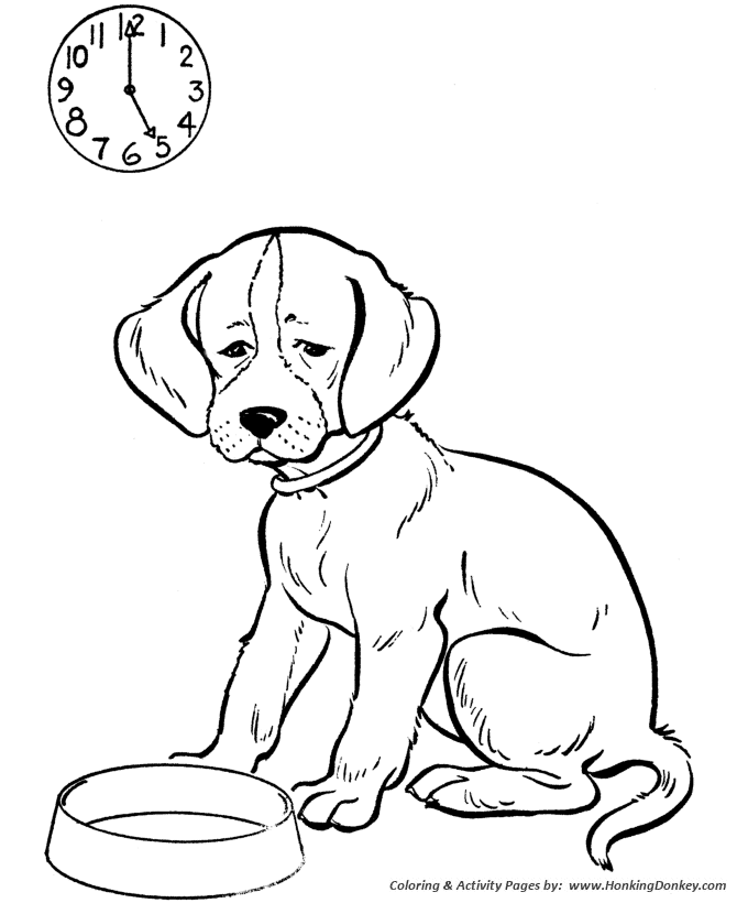 Dog coloring pages hungry dog coloring page sheet