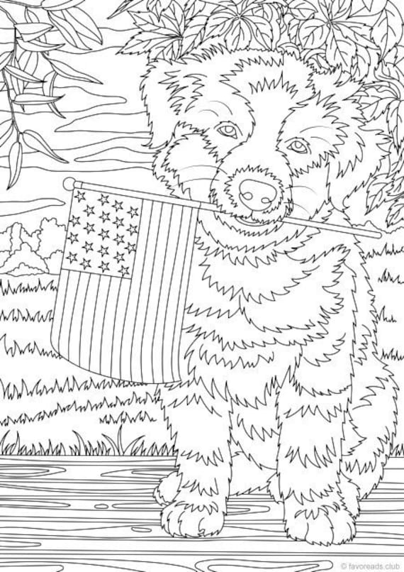 Dog day printable adult coloring page from favoreads coloring book pages for adults and kids coloring sheets coloring designs