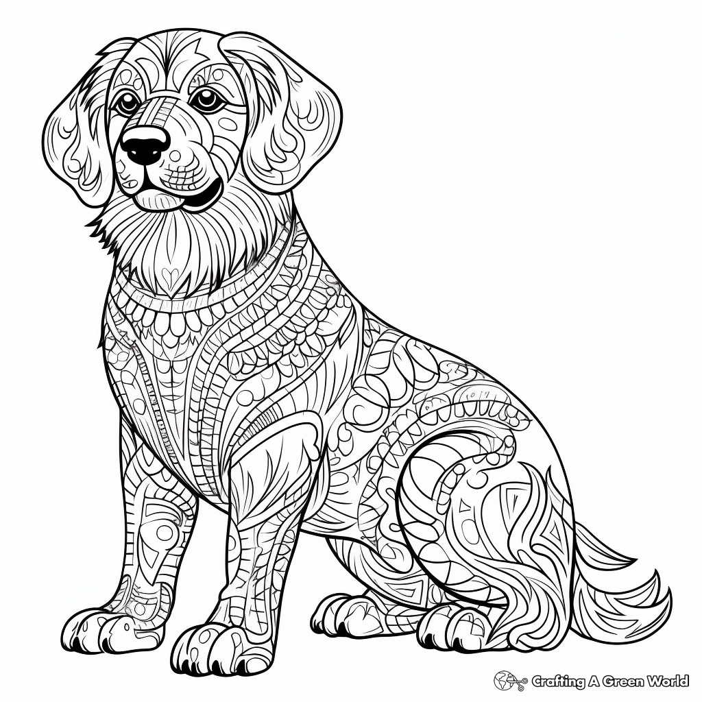 Dog for adults coloring pages