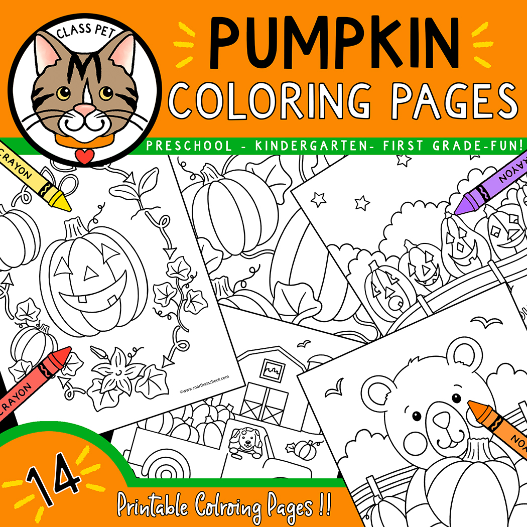 Pumpkin coloring pages made by teachers