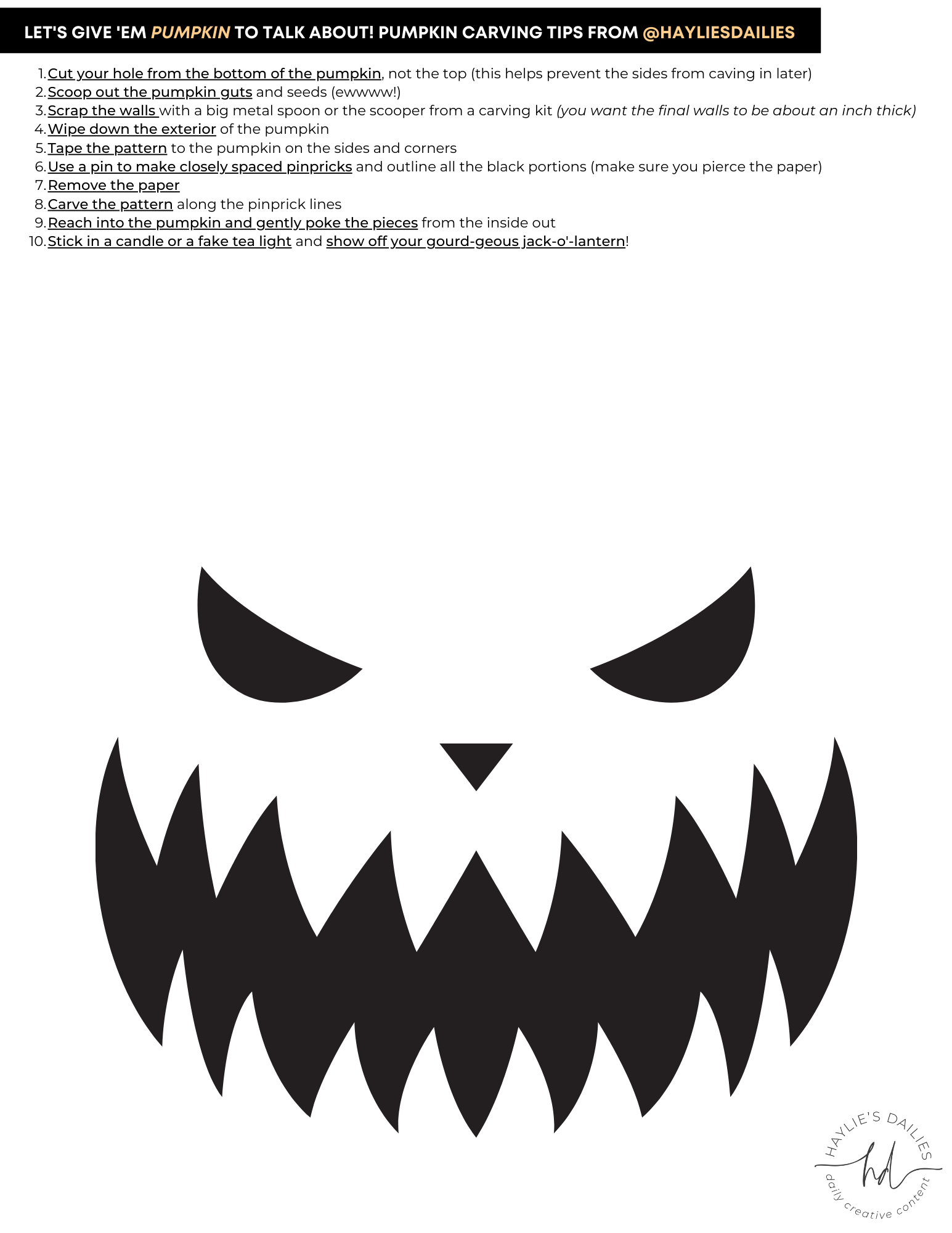 Free printable pumpkin carving patterns for the most boo