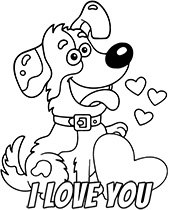 Happy valentines day coloring picture to print