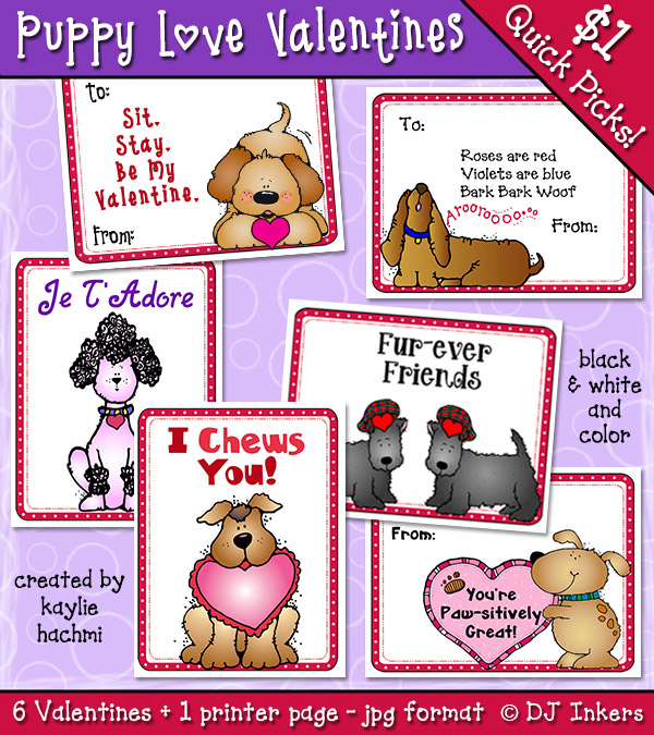 Cute valentines for dog lovers