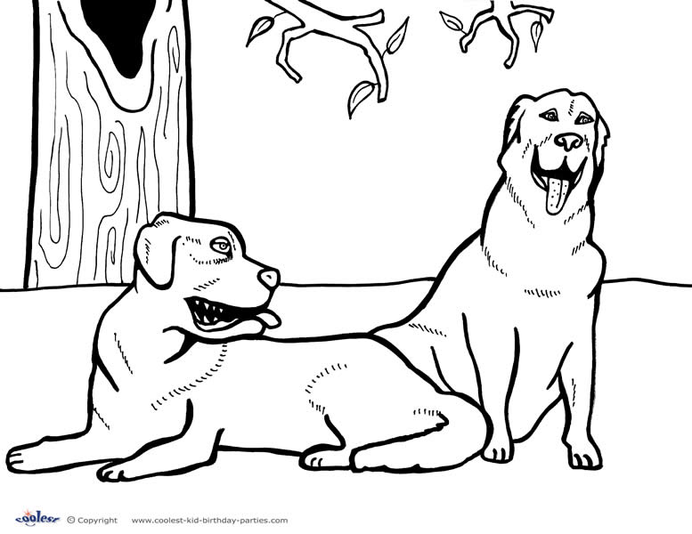 Printable dog coloring page