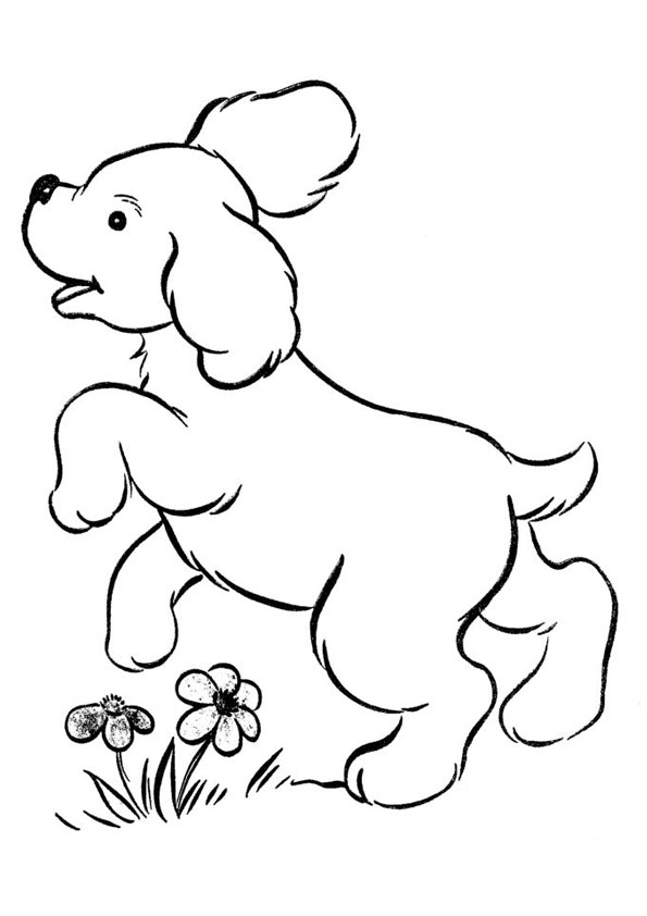 Coloring pages printable dog coloring page
