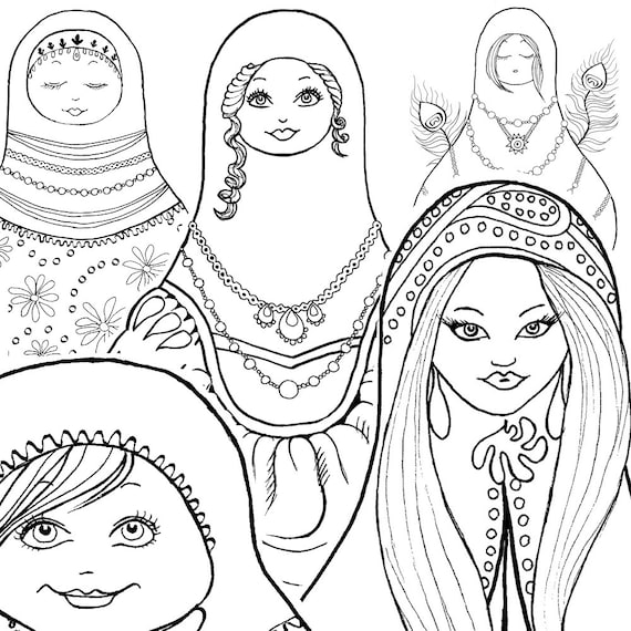 Coloring book for kids nesting doll coloring pages printable coloring book for adults coloring book download