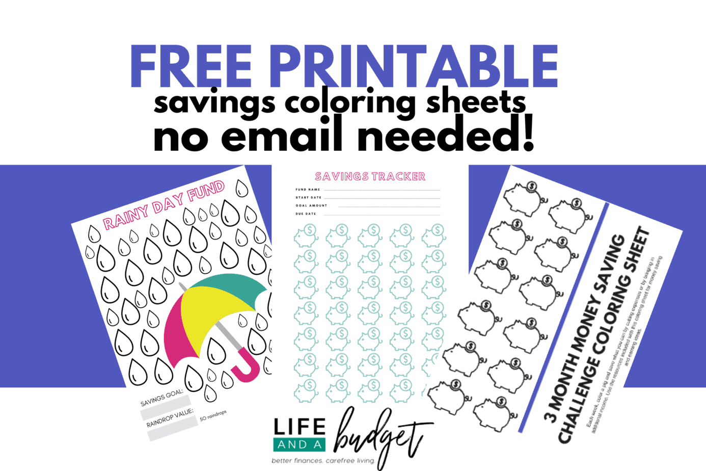 Free printable savings tracker coloring pages