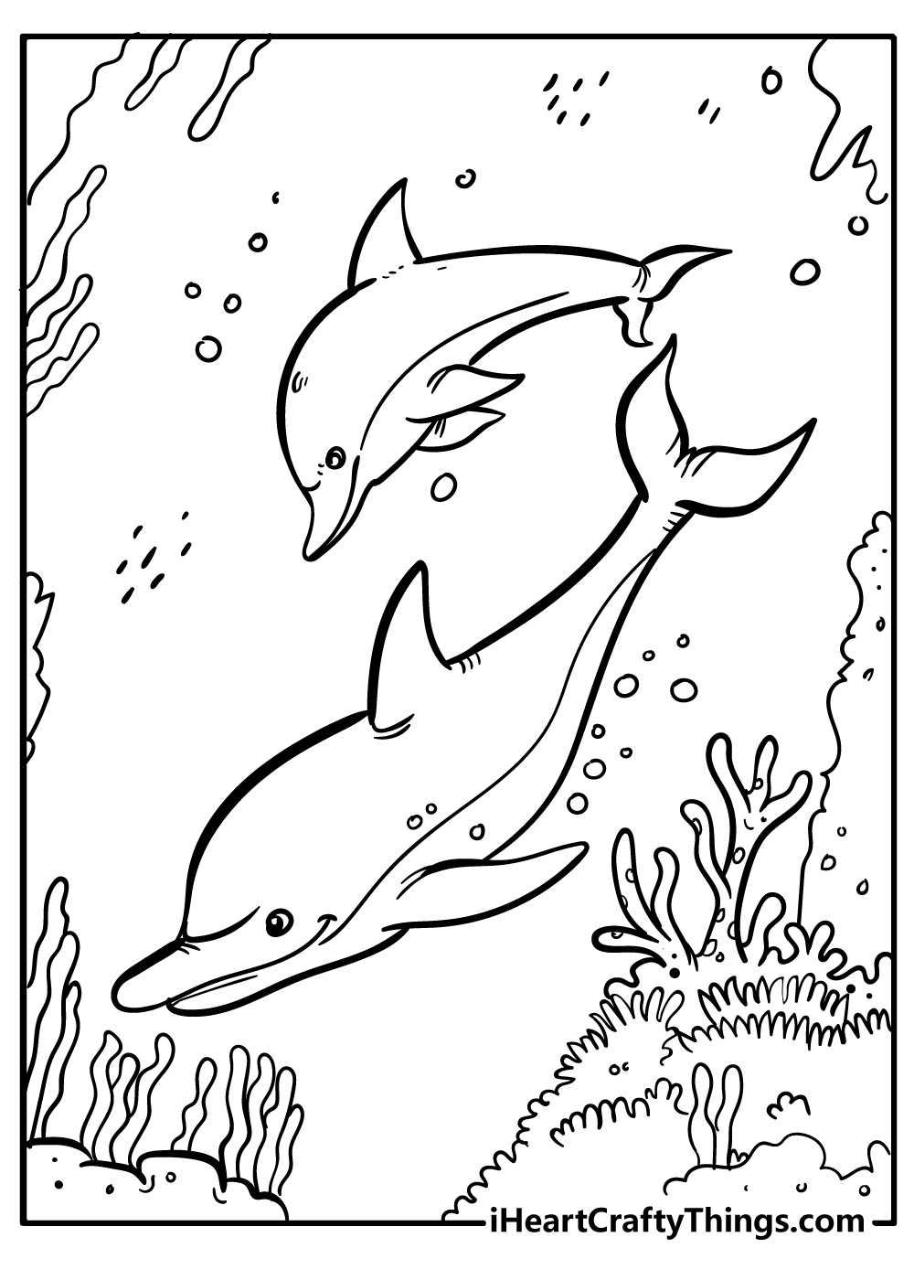 Dolphin coloring pages free printables