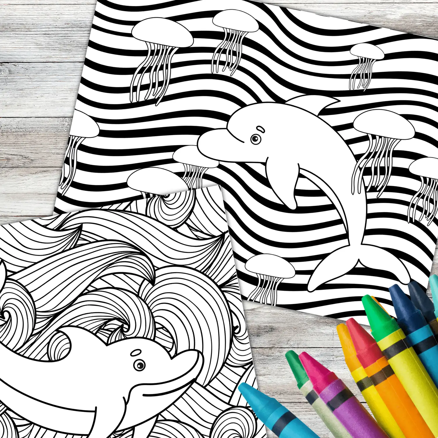 Dolphin coloring pages free printable â in the bag kids crafts