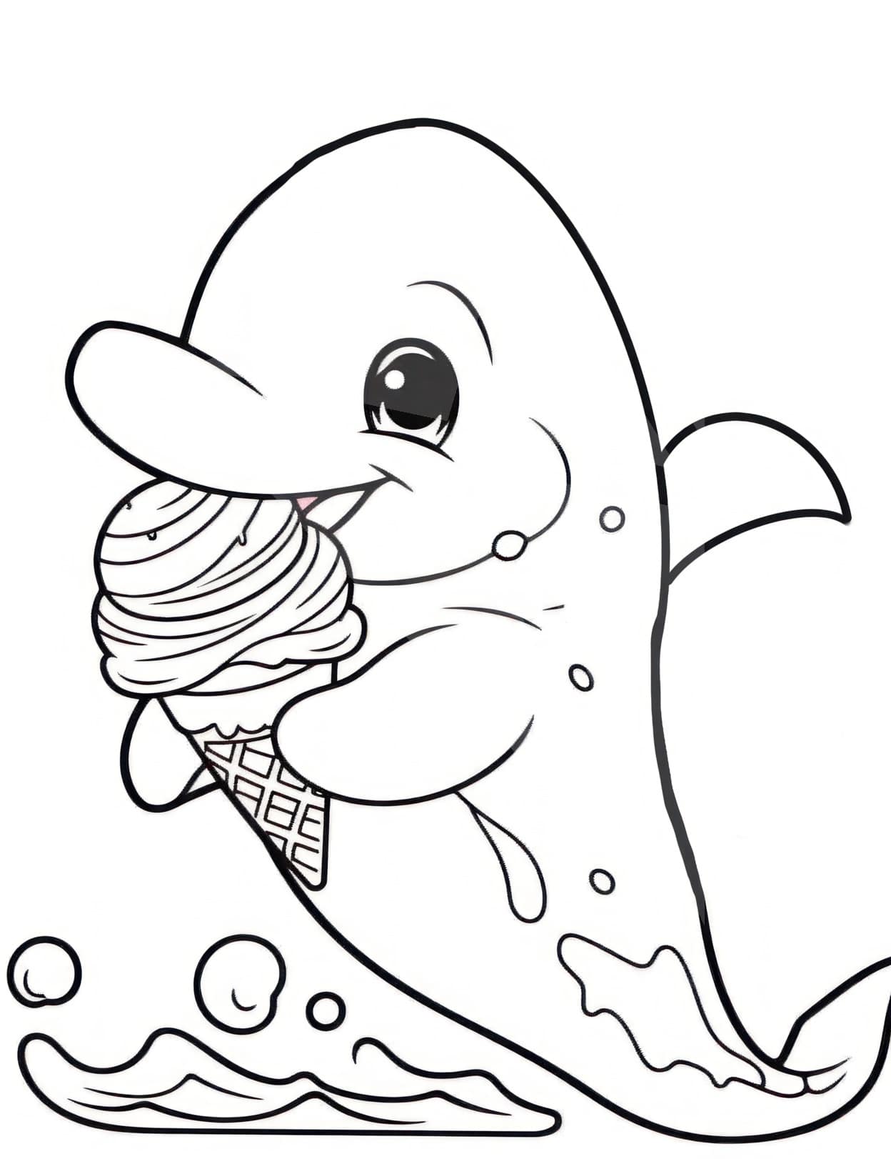Dolphin coloring pages for kids and adults