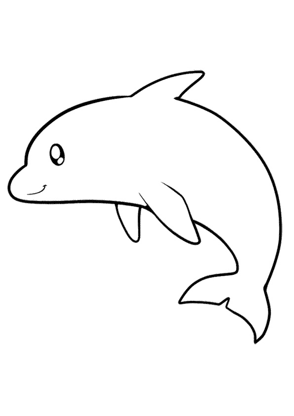 Coloring pages easy printable dolphin coloring pages