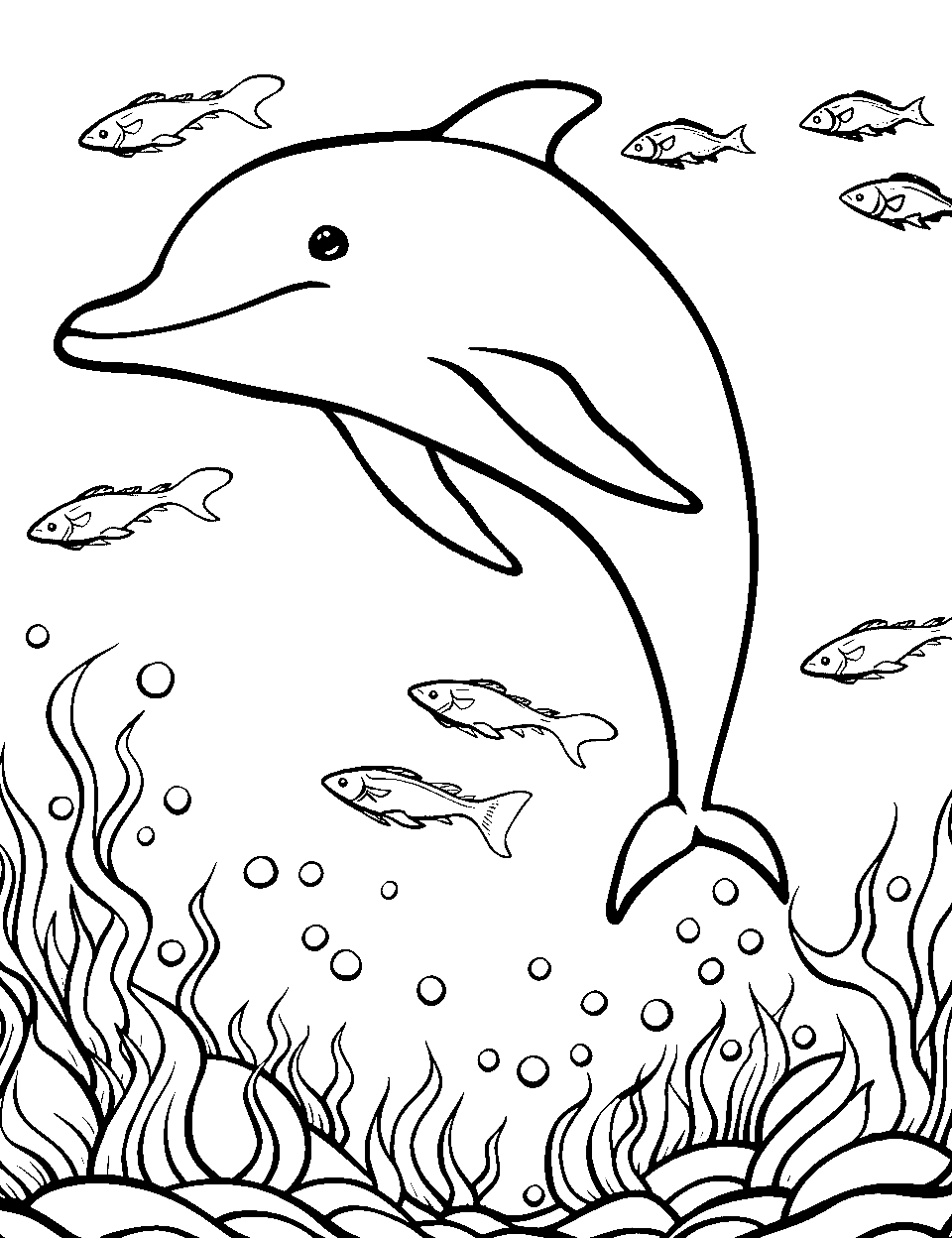 Dolphin coloring pages free printable sheets