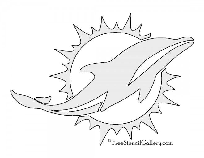 Nfl miami dolphins stencil dolphin coloring pages miami dolphins logo football coloring pages