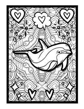 Dolphins mindfulness mandala coloring pages animals coloring printable sheets