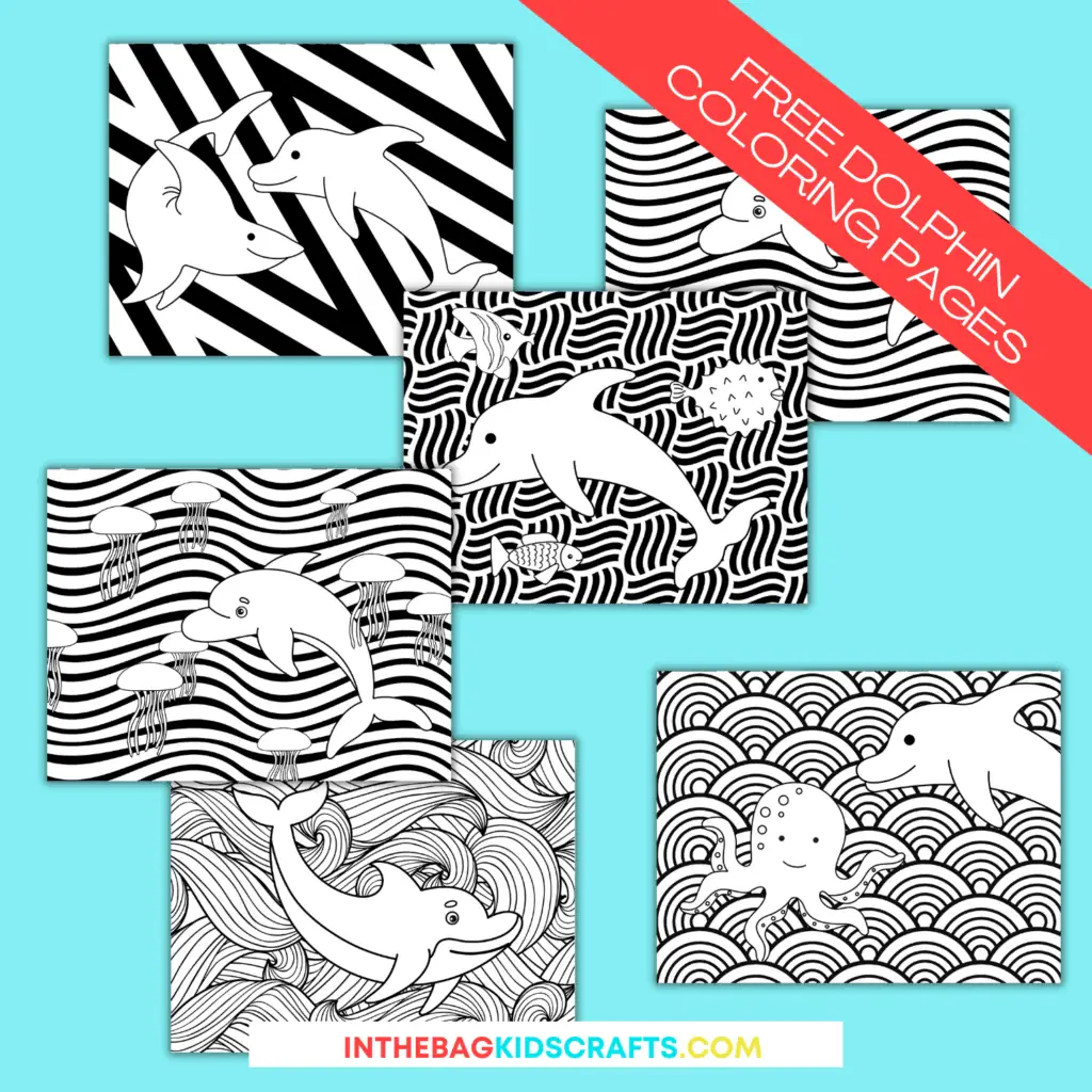 Dolphin coloring pages free printable â in the bag kids crafts