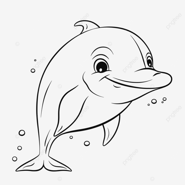 An image of a dolphin coloring page outline sketch drawing vector wing drawing ring drawing dolphin drawing png and vector with transparent background for free download