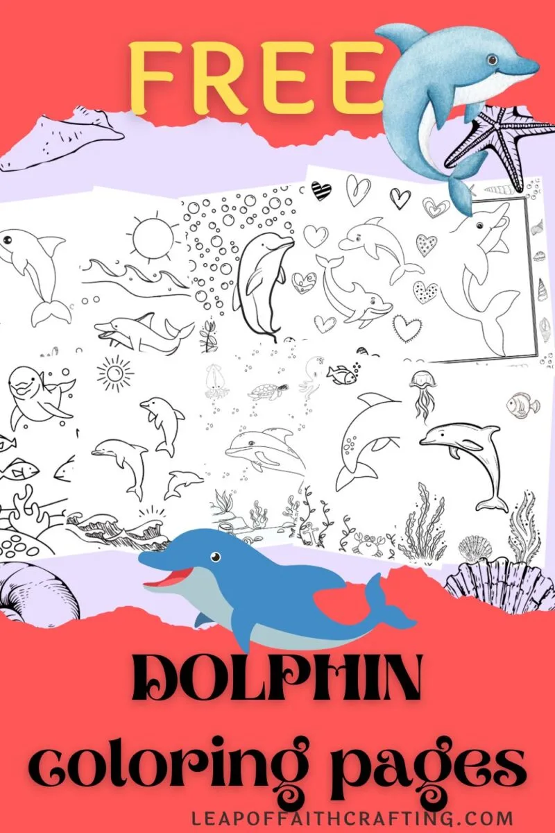 Cute dolphin coloring pages free printables