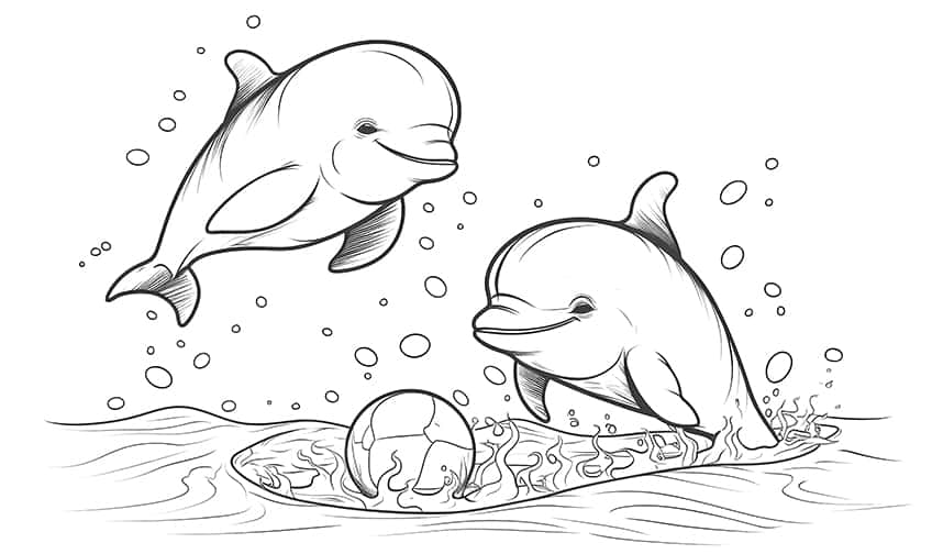 Dolphin coloring pages