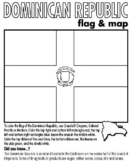 Dominican republic on crayola flag coloring pages dominican republic flag dominican republic