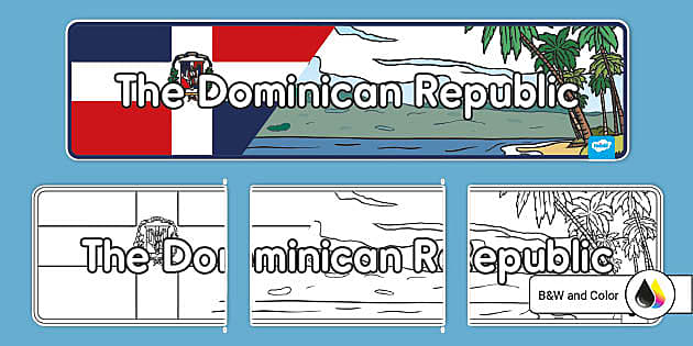 Dominican republic printable banner for kids