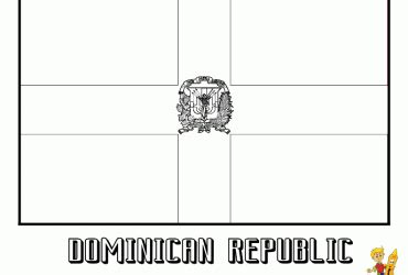 Dominican republic flag louring pages