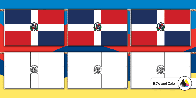 Printable dominican republic flag bunting resource