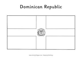 Dominican republic flag louring pages