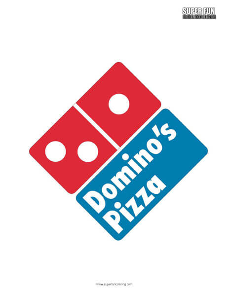 Dominos pizza coloring page