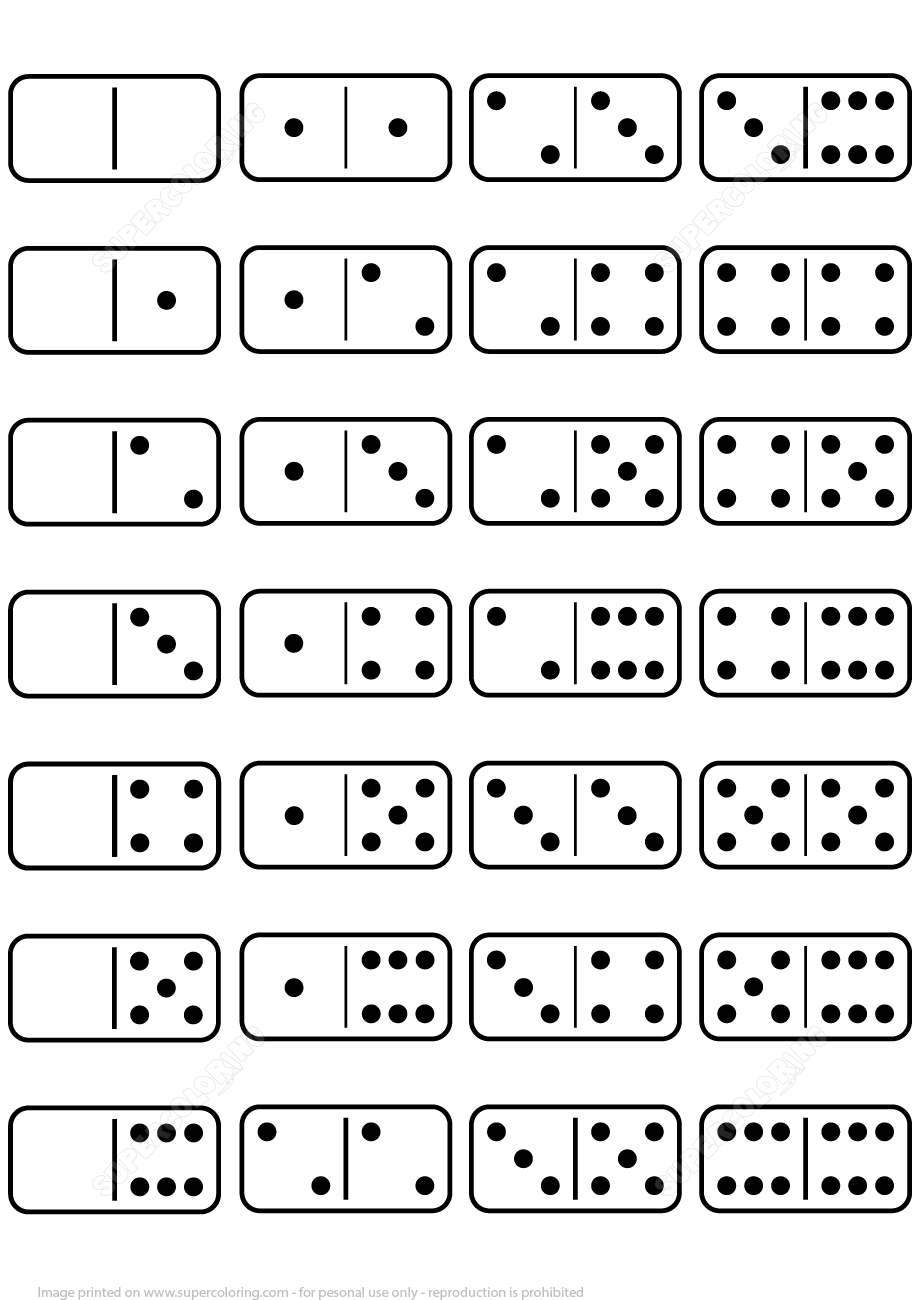 Printable dominoes set template free printable papercraft templates