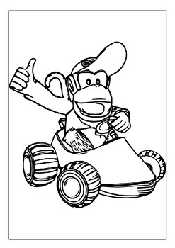 Interactive fun printable donkey kong coloring pages for young artists