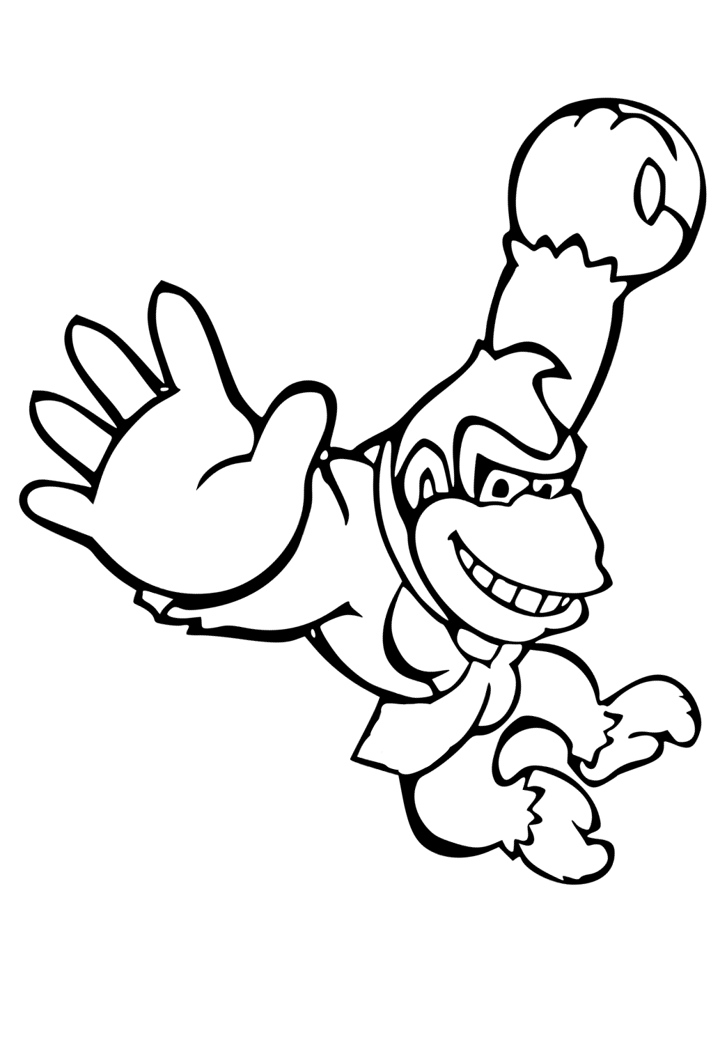 Free printable donkey kong jump coloring page for adults and kids