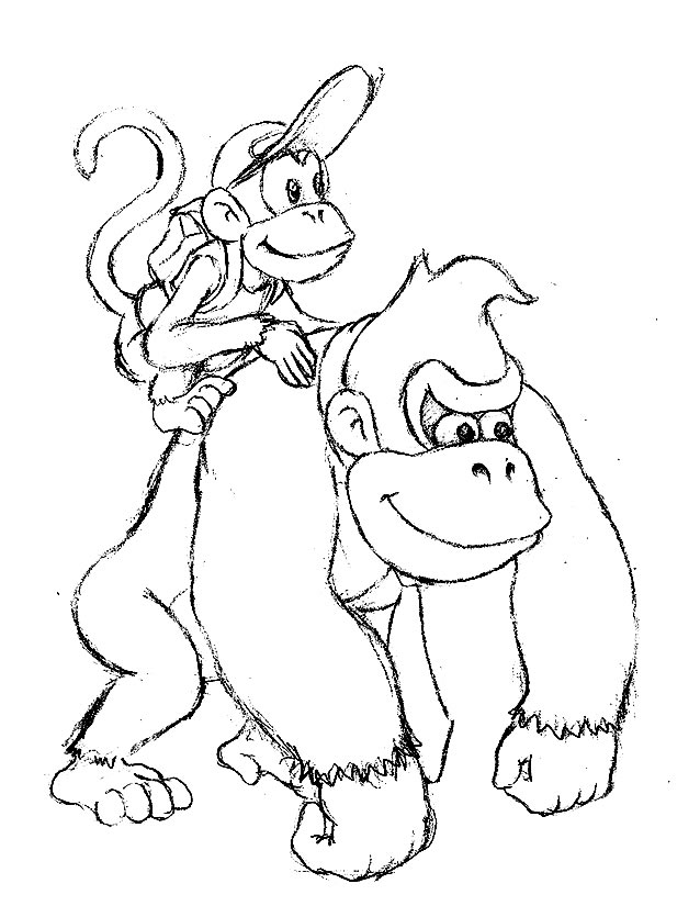 Coloring page donkey kong video games â printable coloring pages