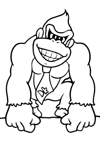 Donkey kong coloring pages free coloring pages