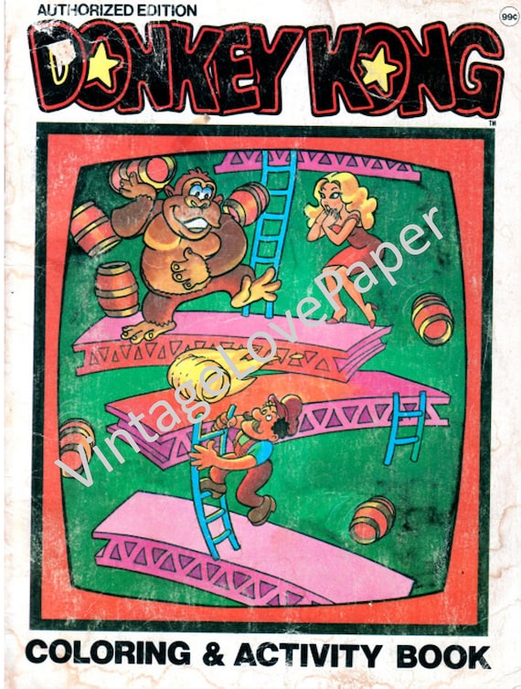 Offer donkey kong coloring books books to color activity books instant download pdf format