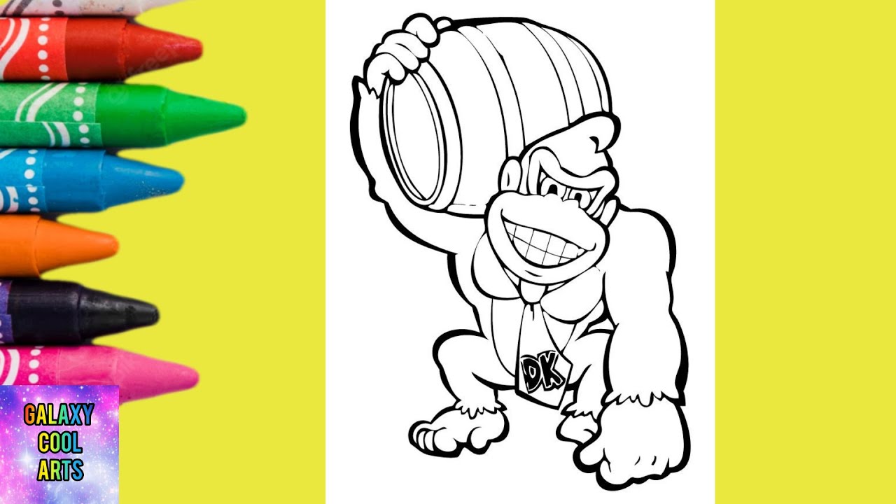 Donkey kong fro super ario bros coloring pages ario peach coloringpages coloring