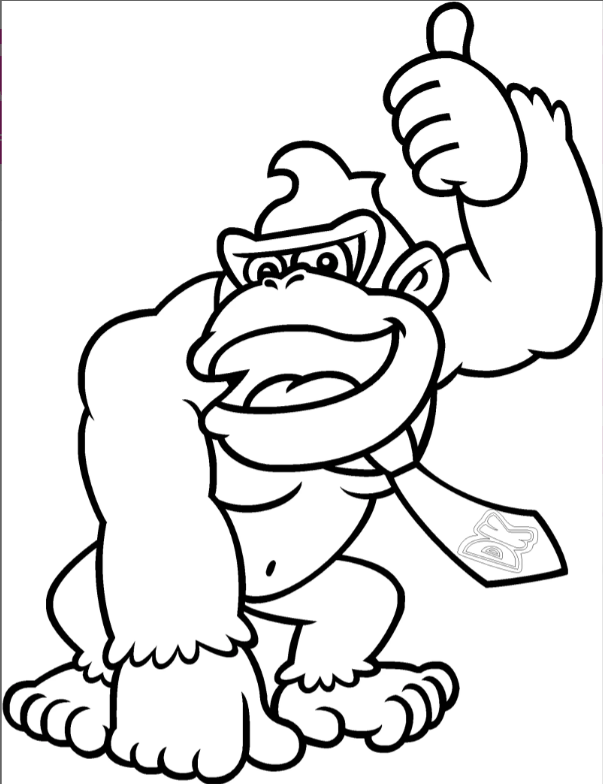 Donkey kong coloring pages