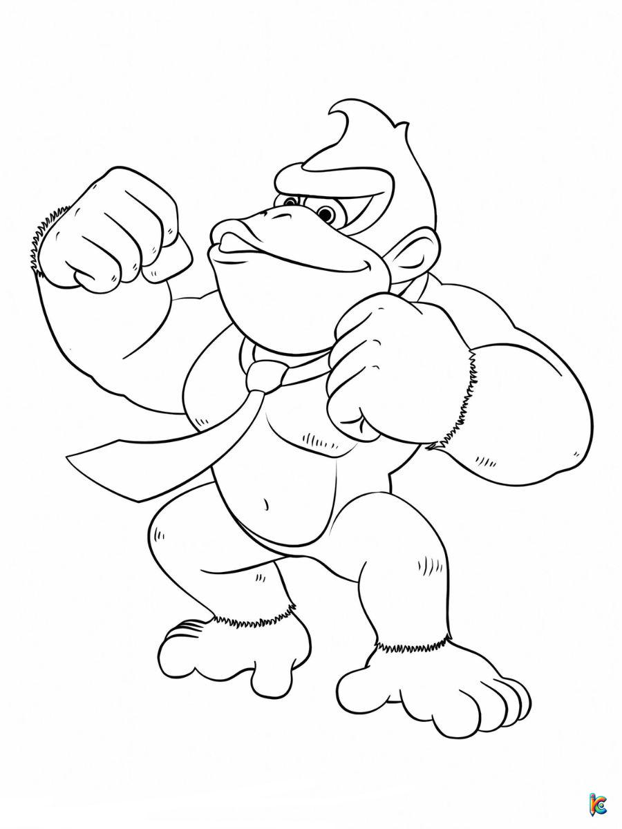 Donkey kong coloring pages â