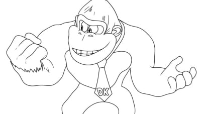 Donkey kong coloring pictures to print and color for free