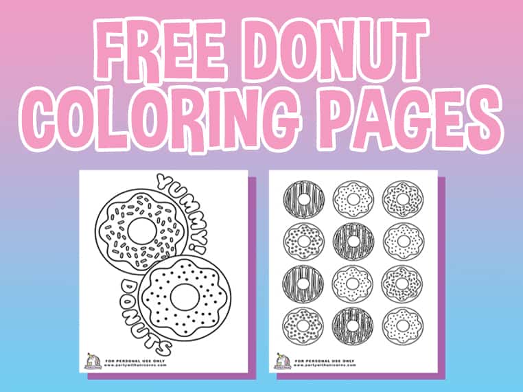 Donut coloring pages