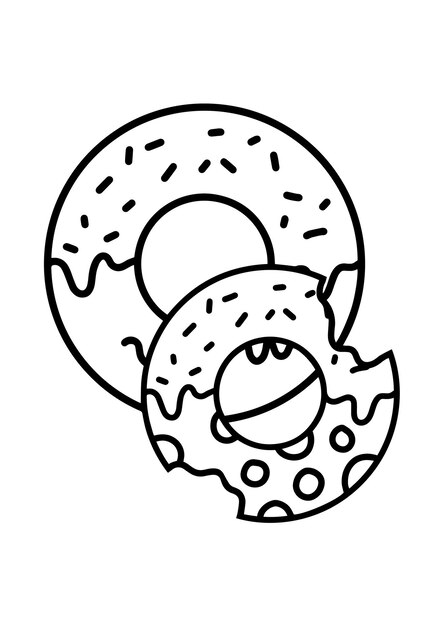 Page donut coloring pages images