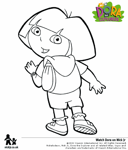 Dora the explorer printable coloring pagessheets free