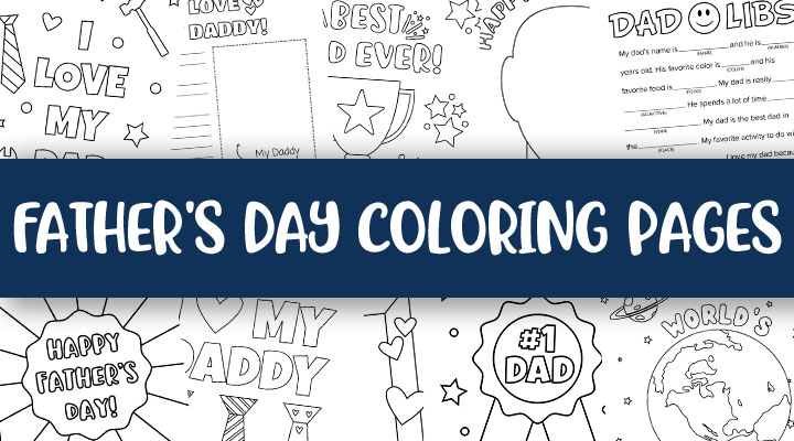 Fathers day coloring pages