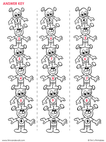 Missing numbers worksheet â numbers to â alien acrobats â tims printables