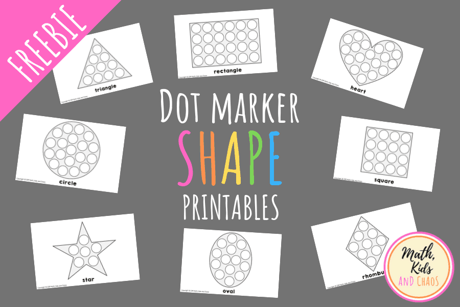 Dot marker shape printables